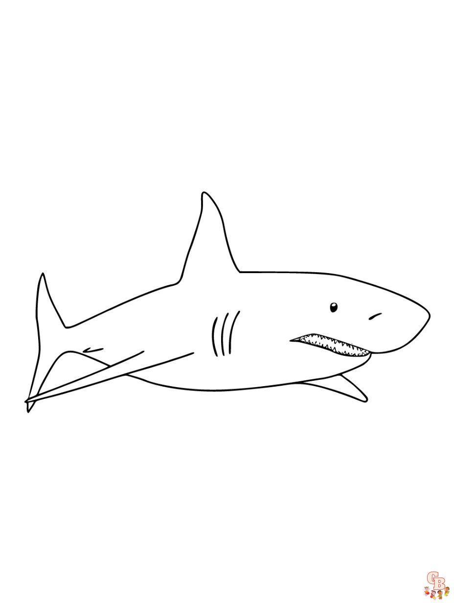 Free printable sharks coloring pages for kids