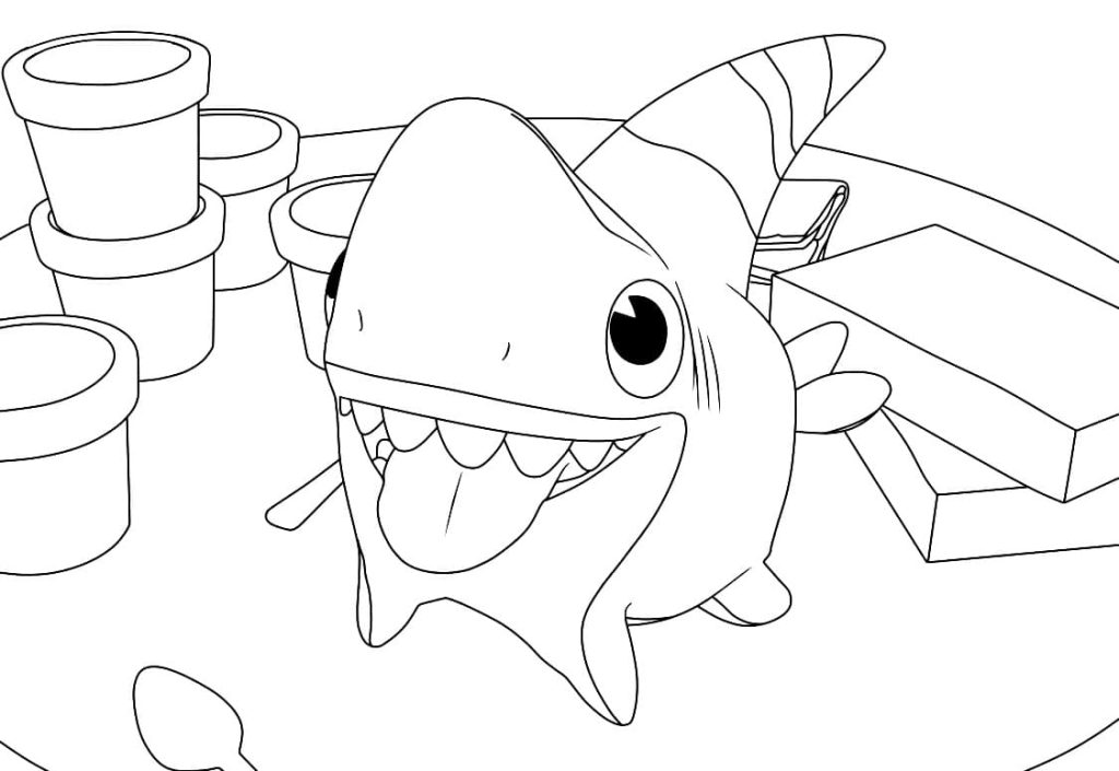 Sharkdog coloring pages