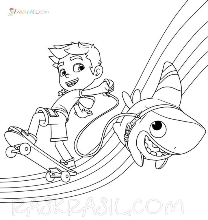 Free shark coloring pages for kids and adults