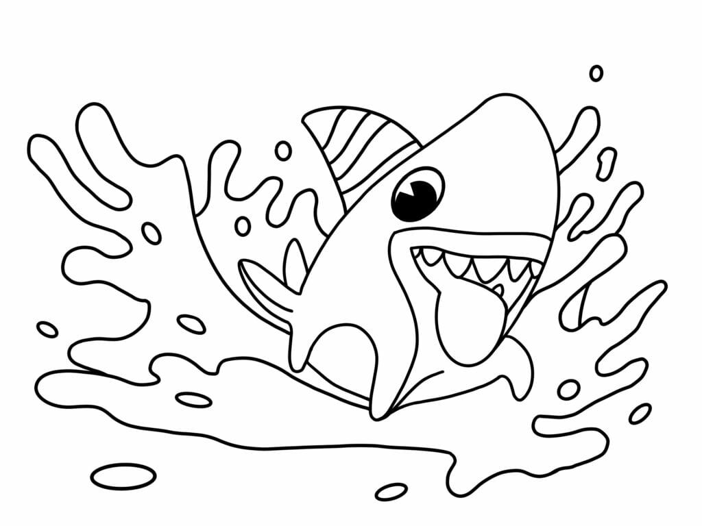 Sharkdog coloring pages