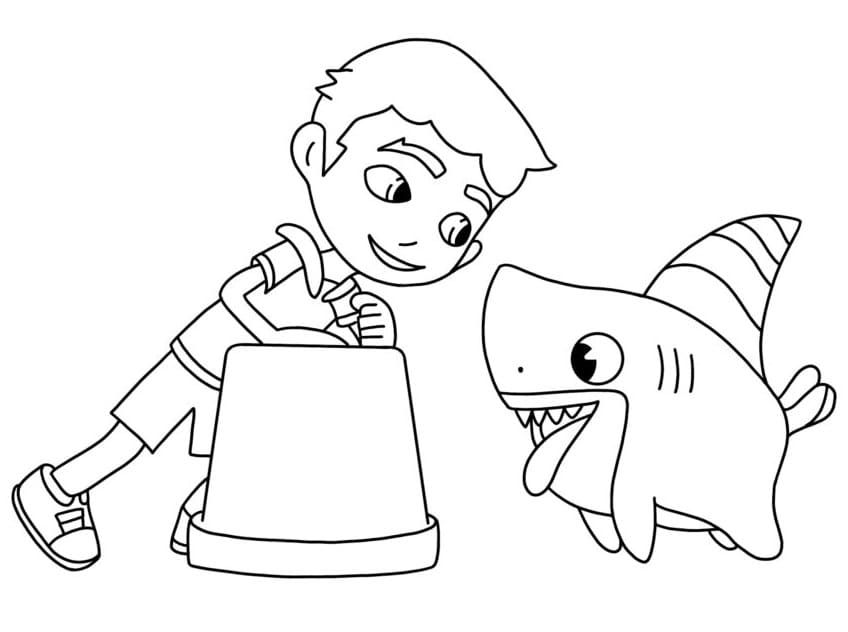 Sharkdog coloring pages