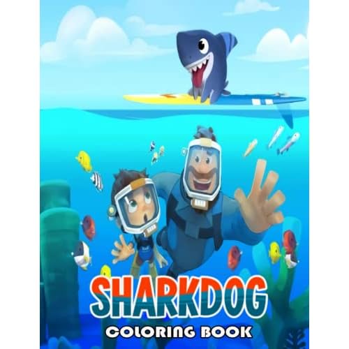 Sharkdog coloring book coloring pages filled malaysia