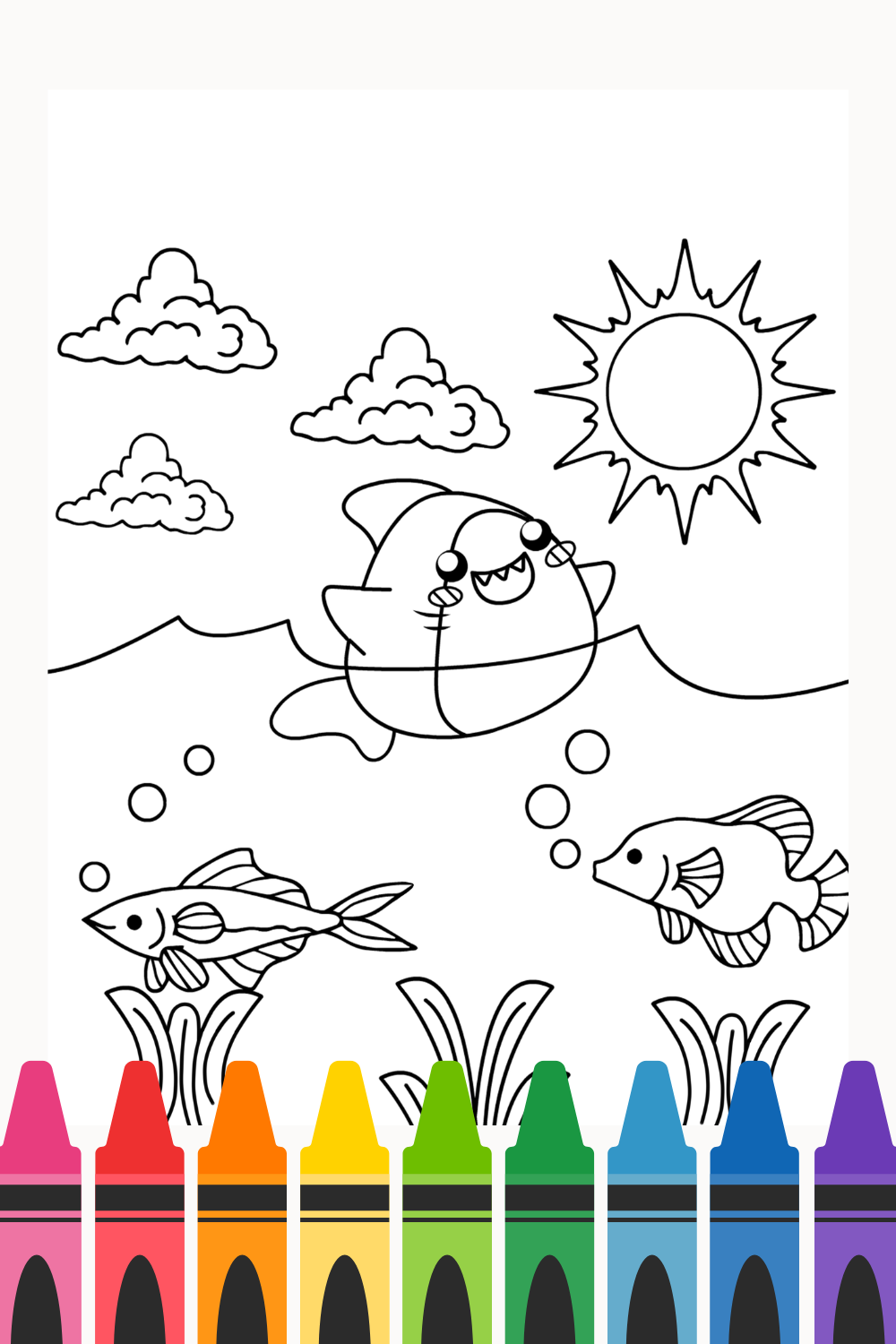 Thicc shark coloring page â lankybox shop