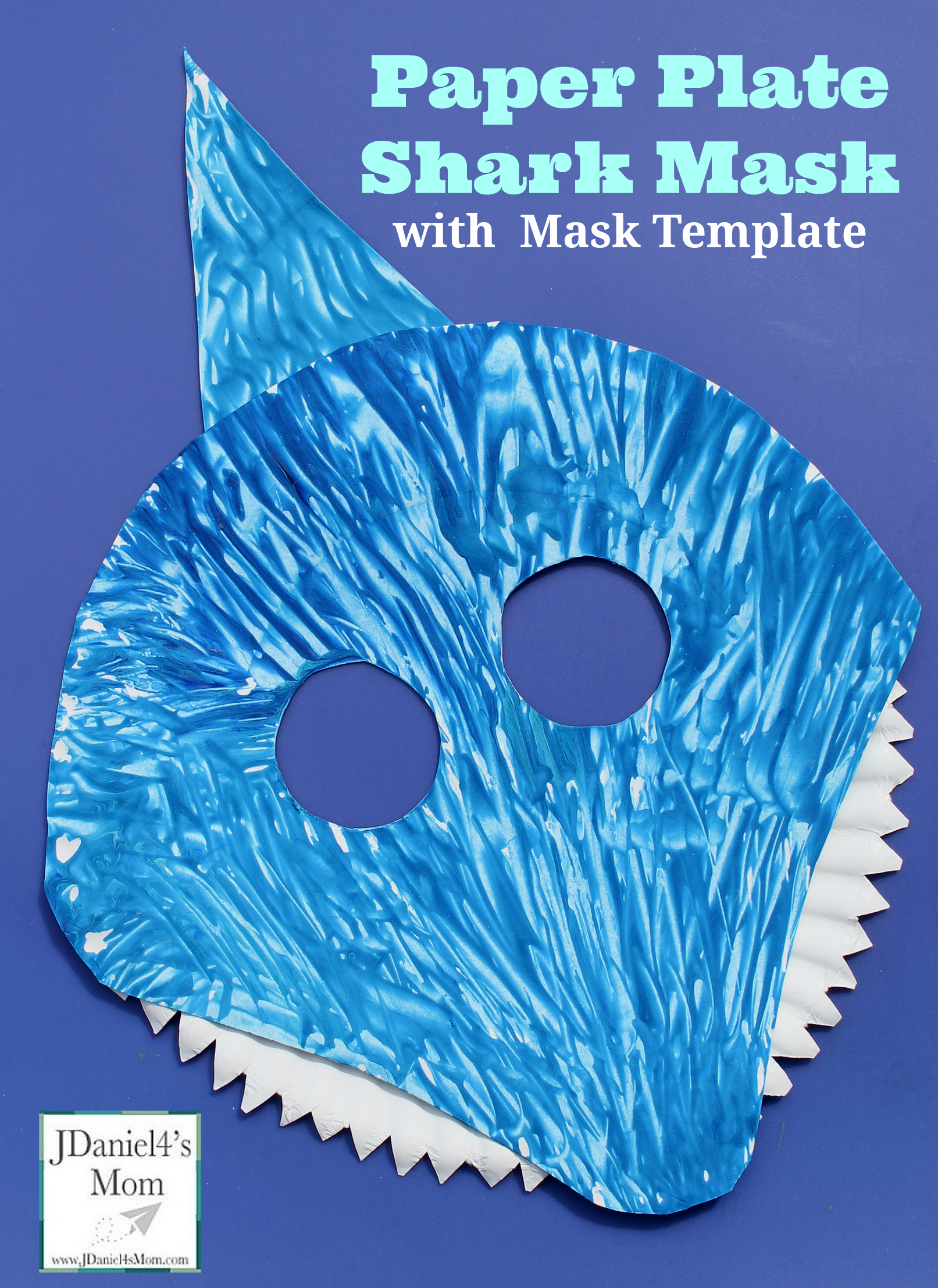 Cute shark mask template