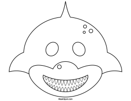 Printable shark mask