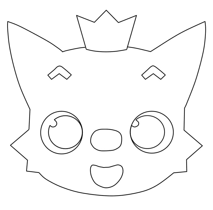 Pinkfong face coloring page