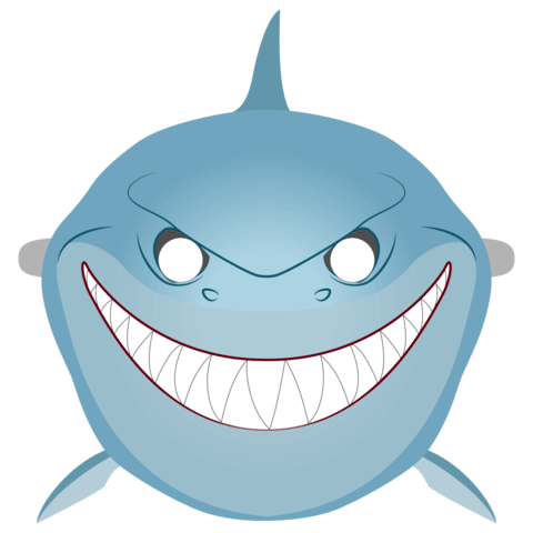 Shark mask template free printable papercraft templates