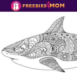 Ðfree printable adult coloring shark mandala