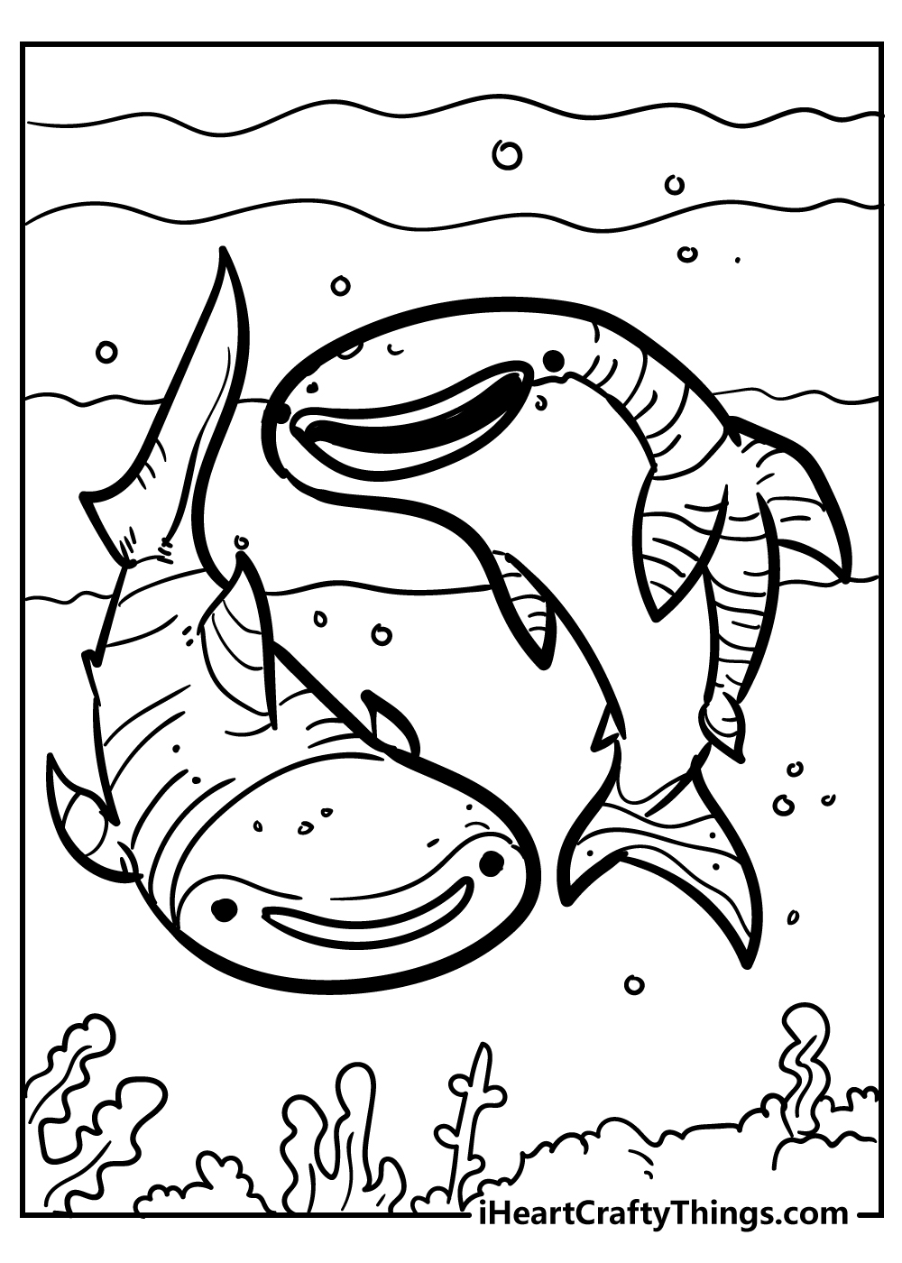 Shark coloring pages free printables