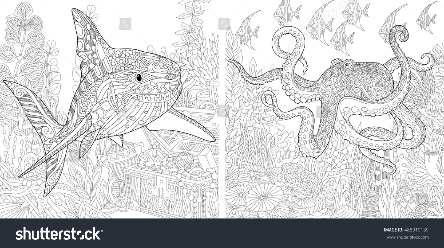 Shark colouring pages adult images stock photos d objects vectors