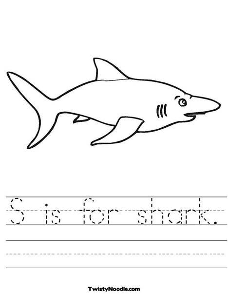 S is for shark worksheet shark activities shark shark printables