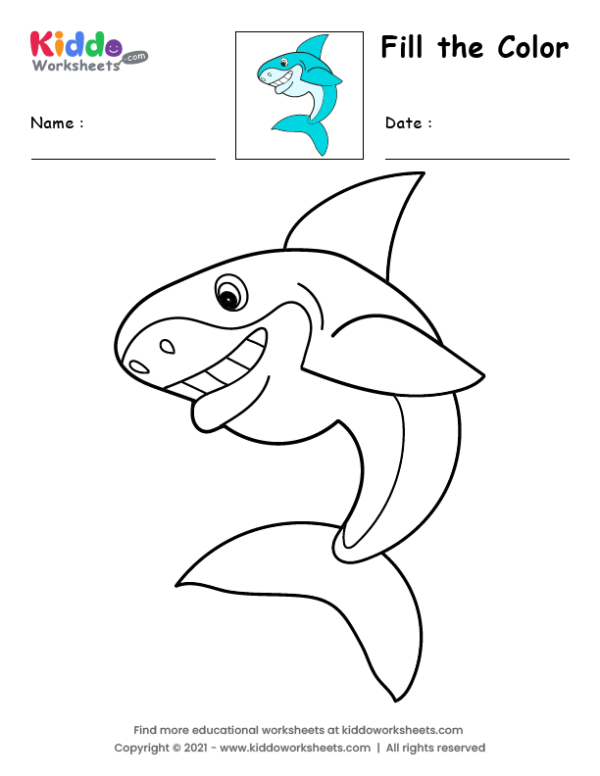 Free printable baby shark coloring pages worksheet