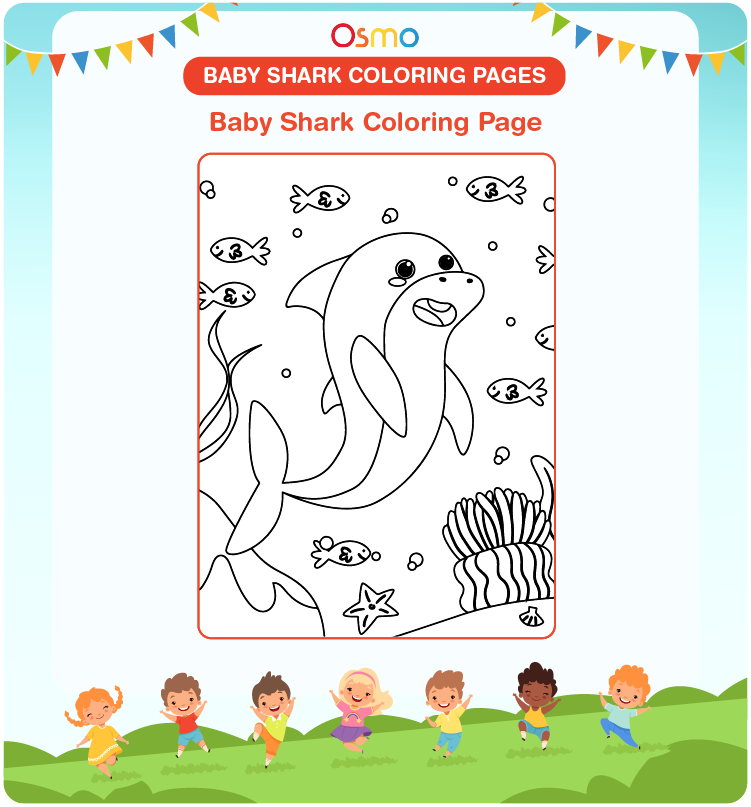 Baby shark coloring pages download free printables