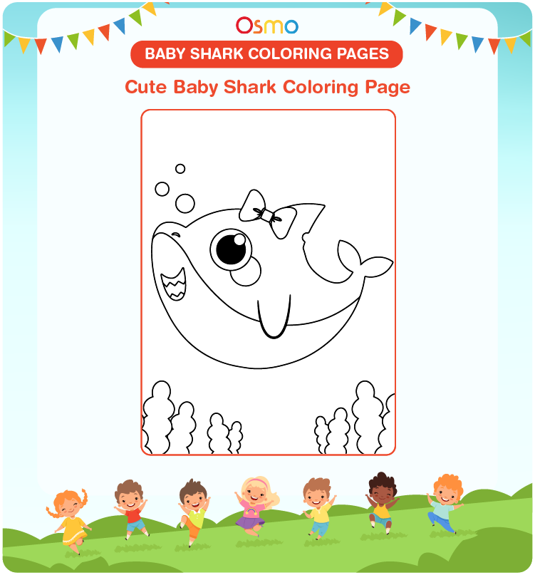 Baby shark coloring pages download free printables