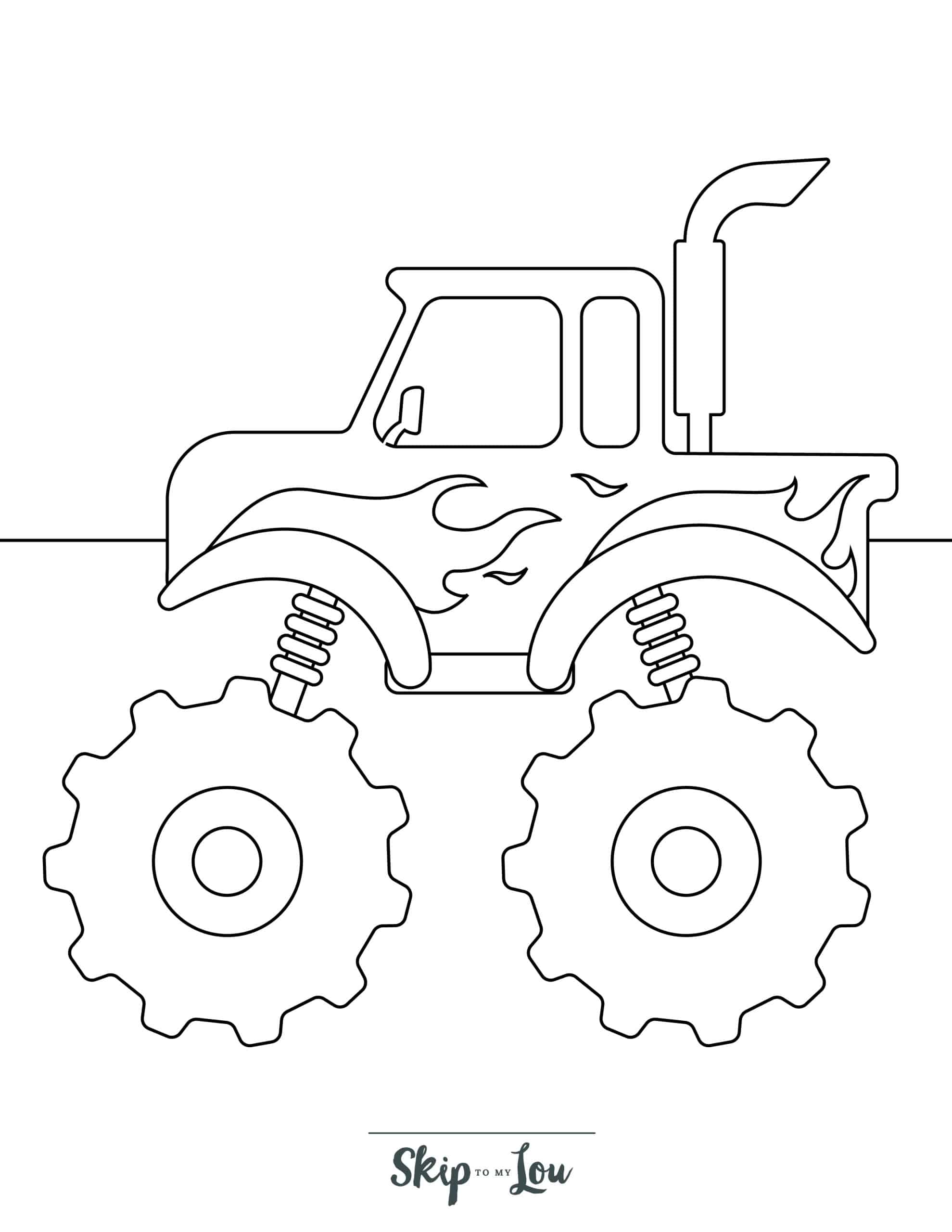 Free printable monster truck coloring pages skip to my lou