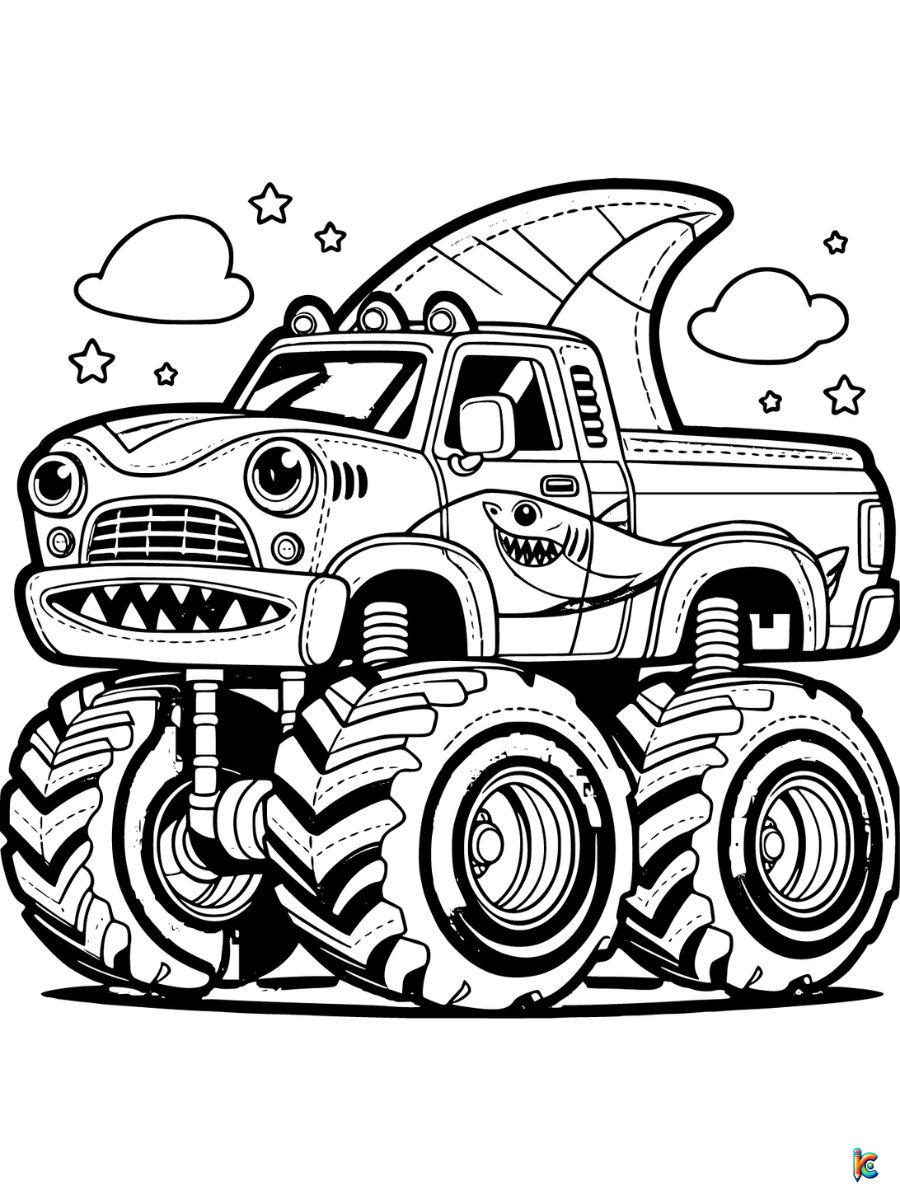 Monster truck coloring pages â