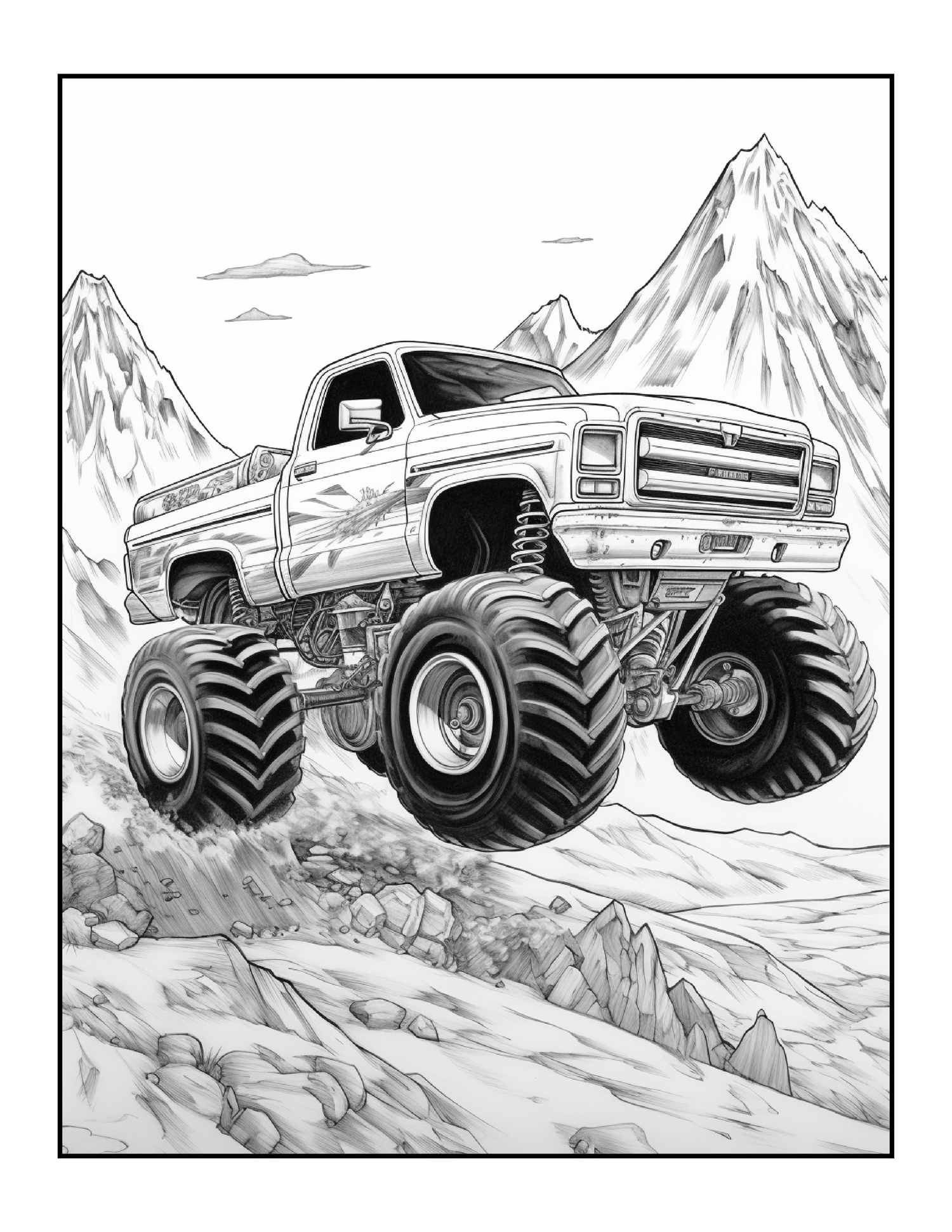 Monster truck coloring pages