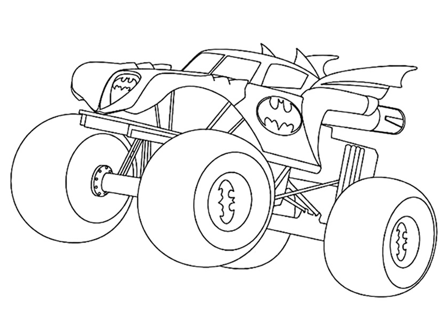 Free printable monster truck coloring pages for kids