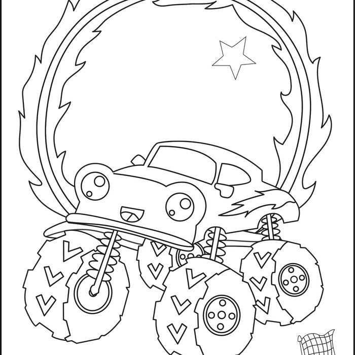 Monster truck coloring pages popular monster to color