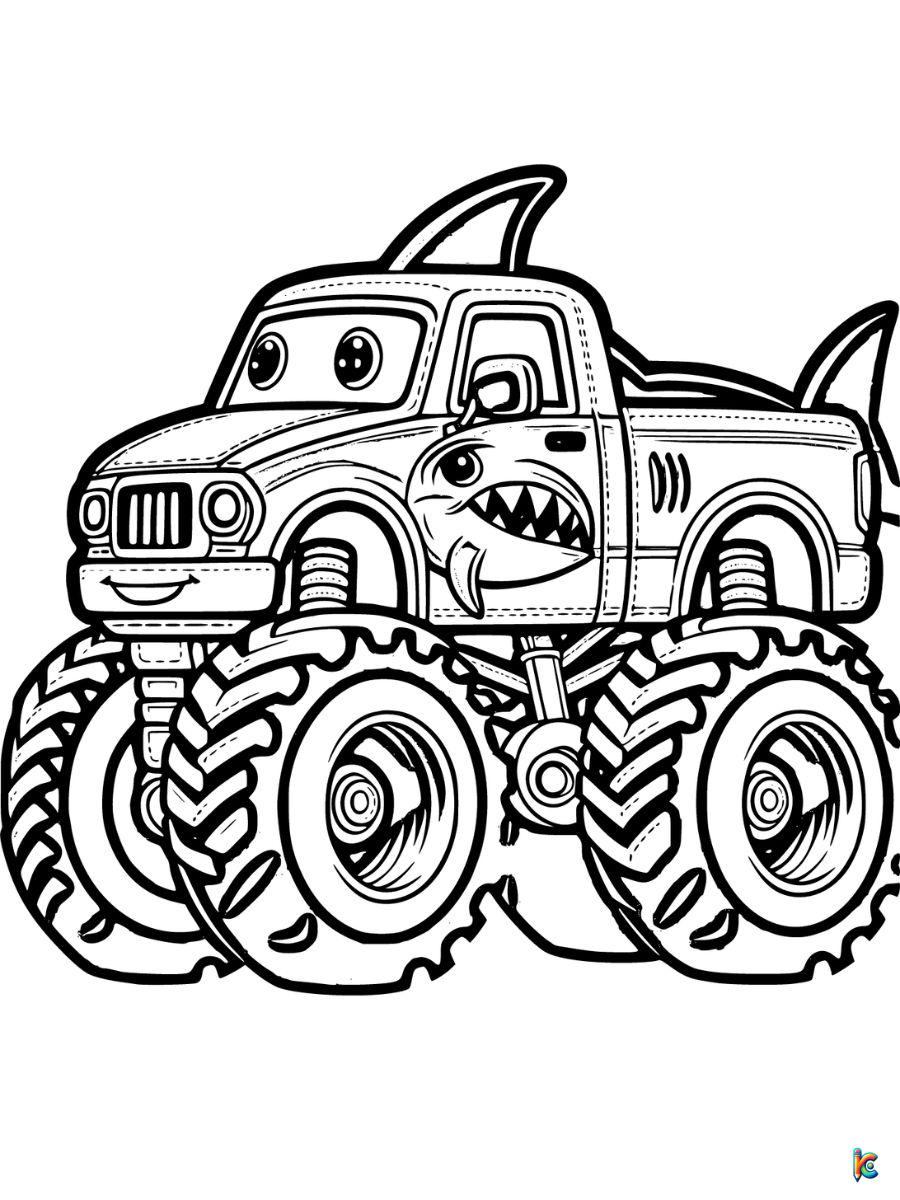 Monster truck coloring pages â