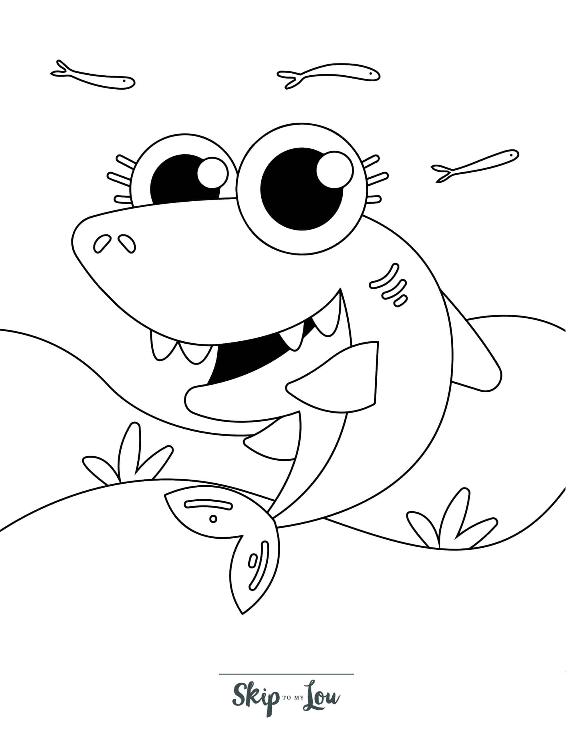 Dive into fun with free shark coloring pages for kids skip to my lou