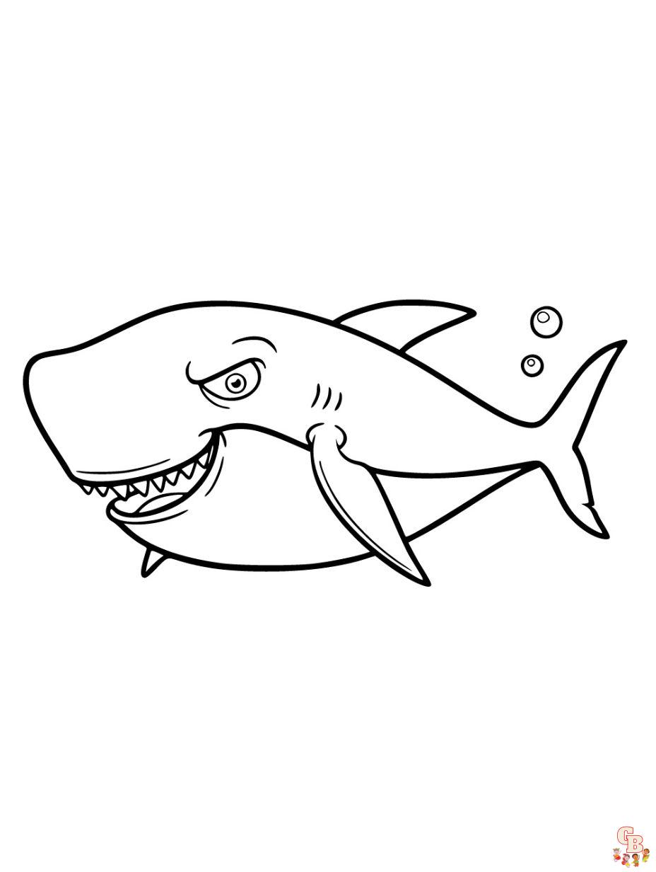 Free printable sharks coloring pages for kids