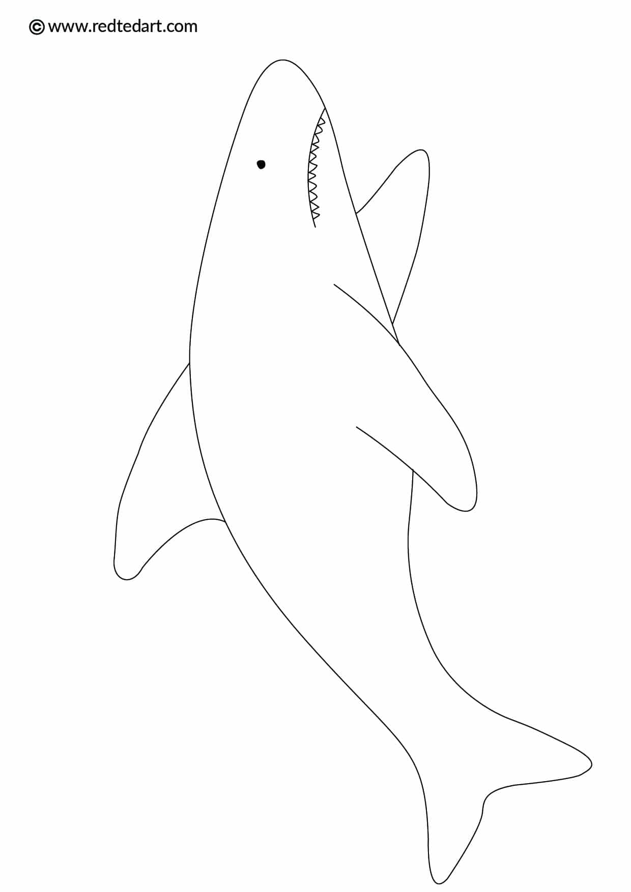 Shark coloring pages for kids