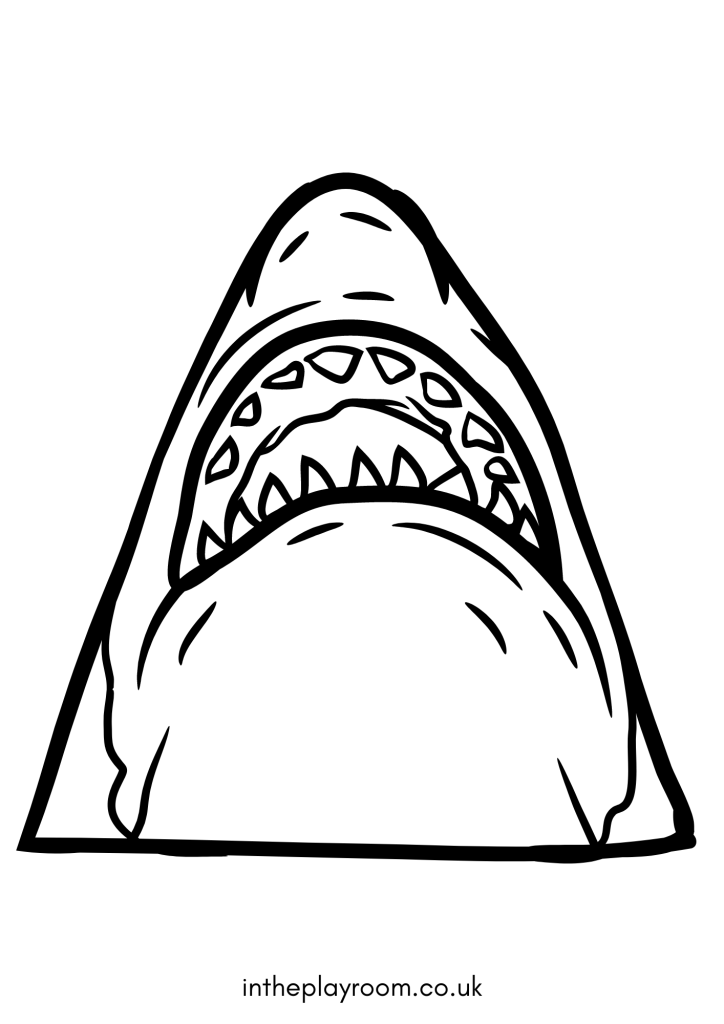 Free printable shark loring pages for kids