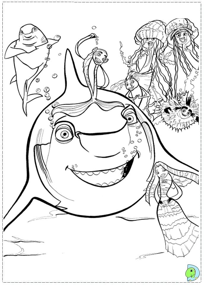 Coloringsinfo shark tale coloring pages coloring pages inspirational