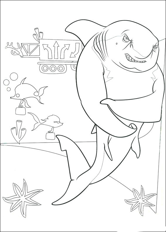 Coloring shark tale