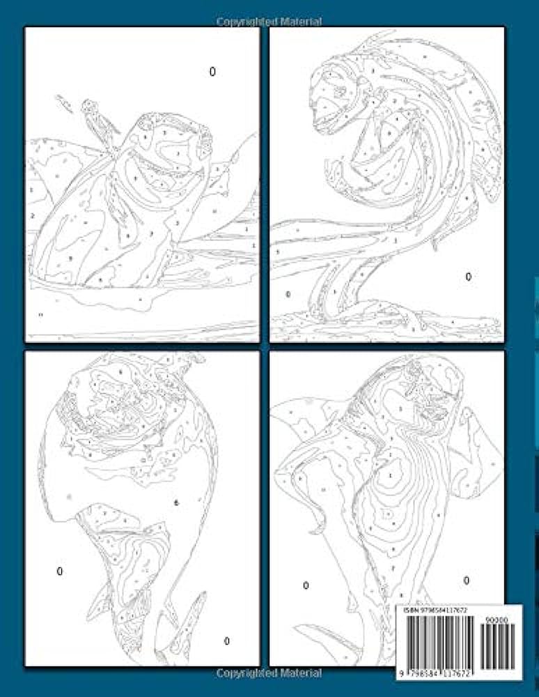 Shark tale color by number shark tale color book an adult coloring book for stress