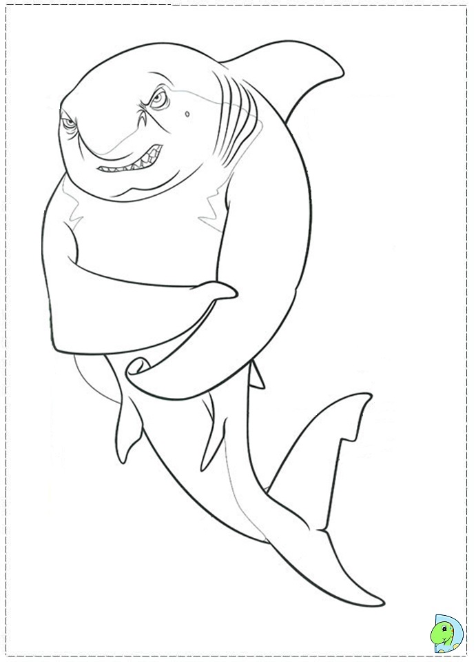 Shark tale coloring page