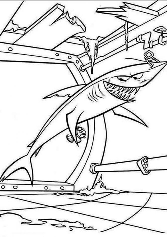 Free easy to print shark coloring pages