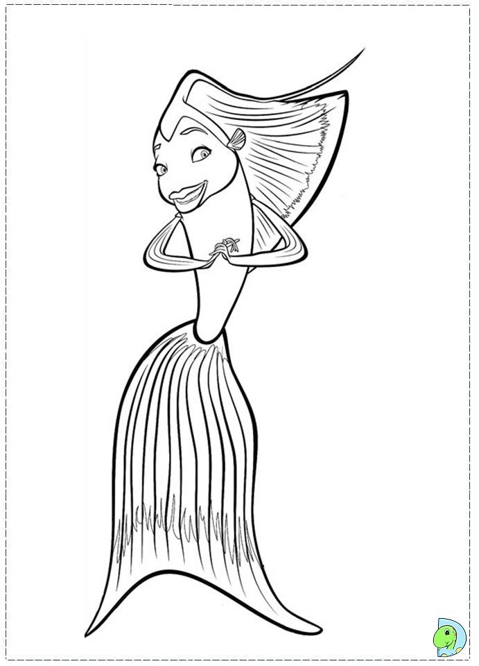 Shark tale coloring page