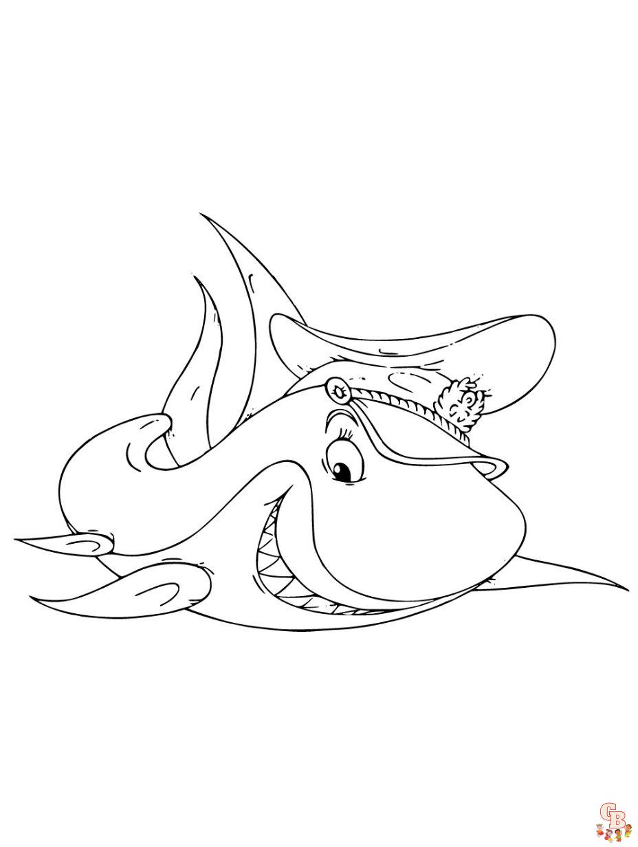 Free printable sharks coloring pages for kids