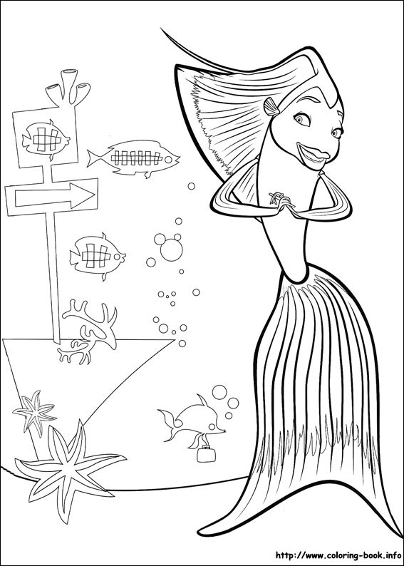 Shark tale coloring picture