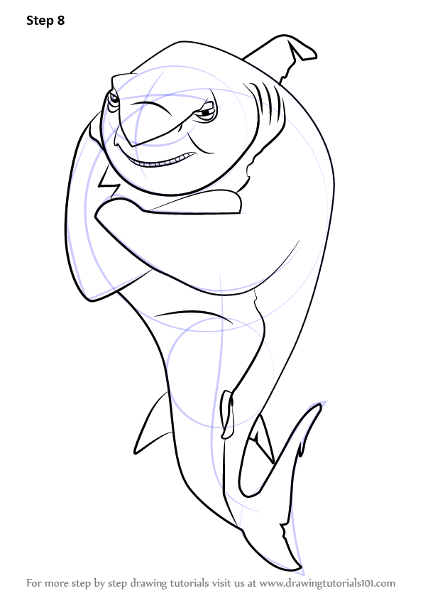 How to draw frankie lino from shark tale shark tale step by step