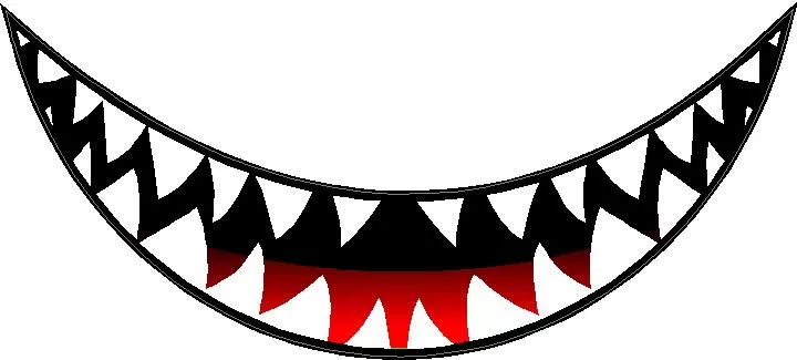 Shark teeth decal sticker