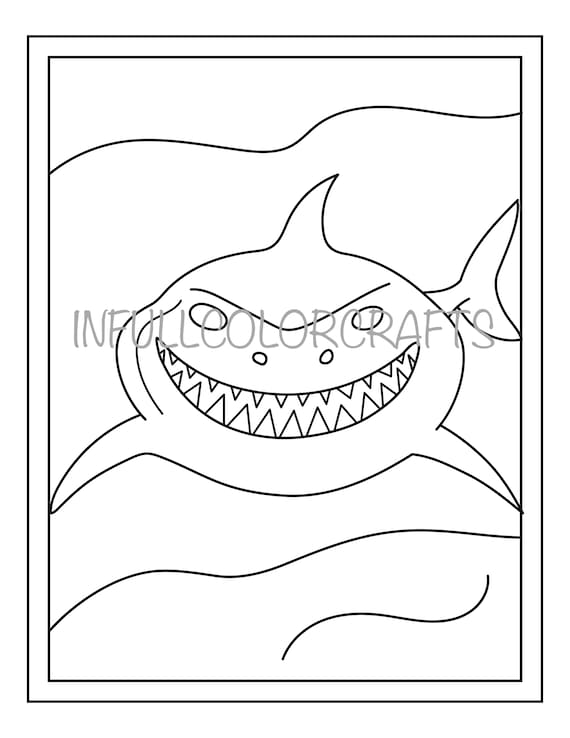 Shark coloring page