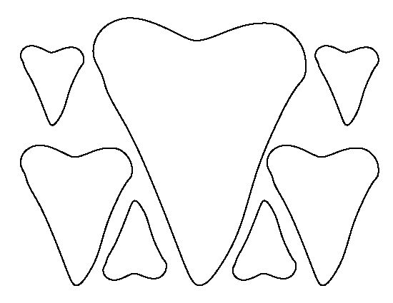 Printable shark teeth template shark teeth shark teeth crafts tooth template