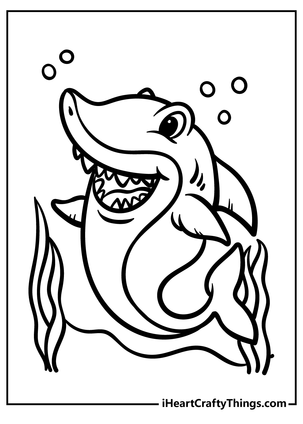 Shark coloring pages free printables