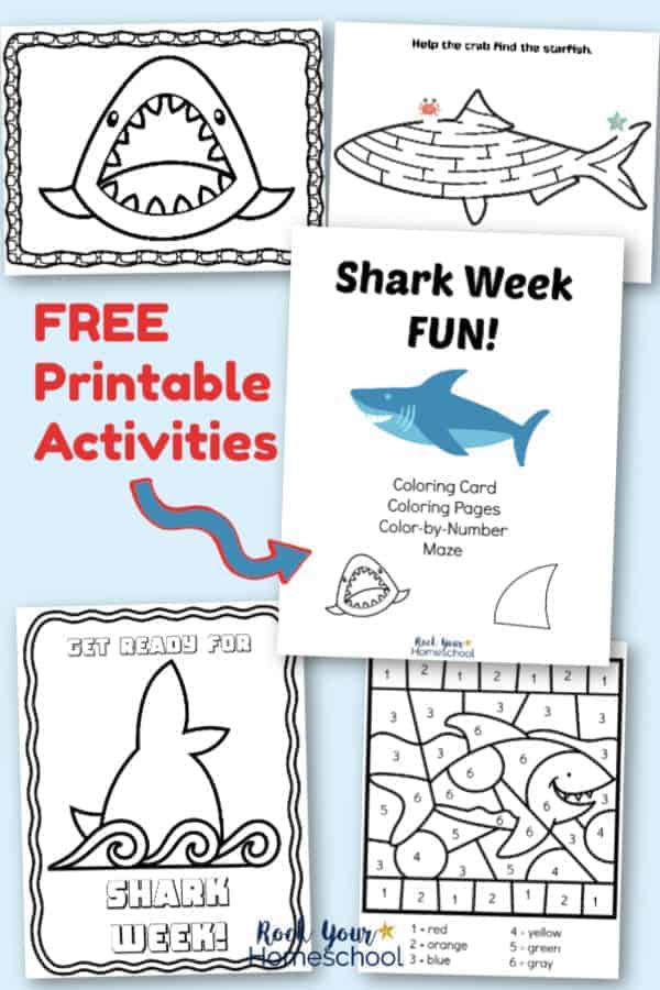 Free shark week fun activities for kids of all ages to enjoy