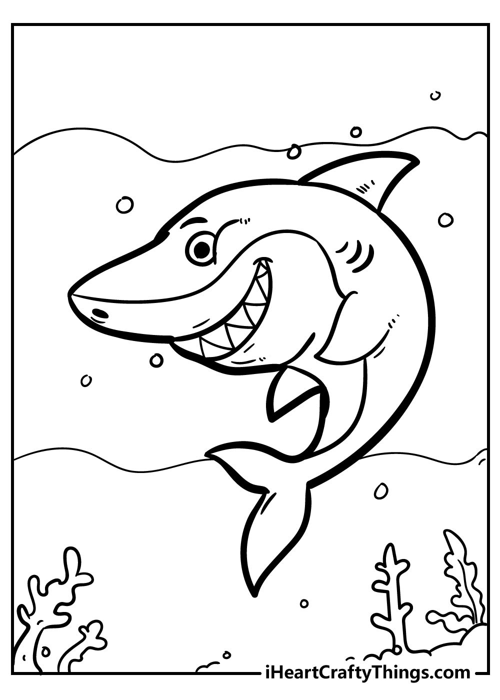 Shark coloring pages free printables