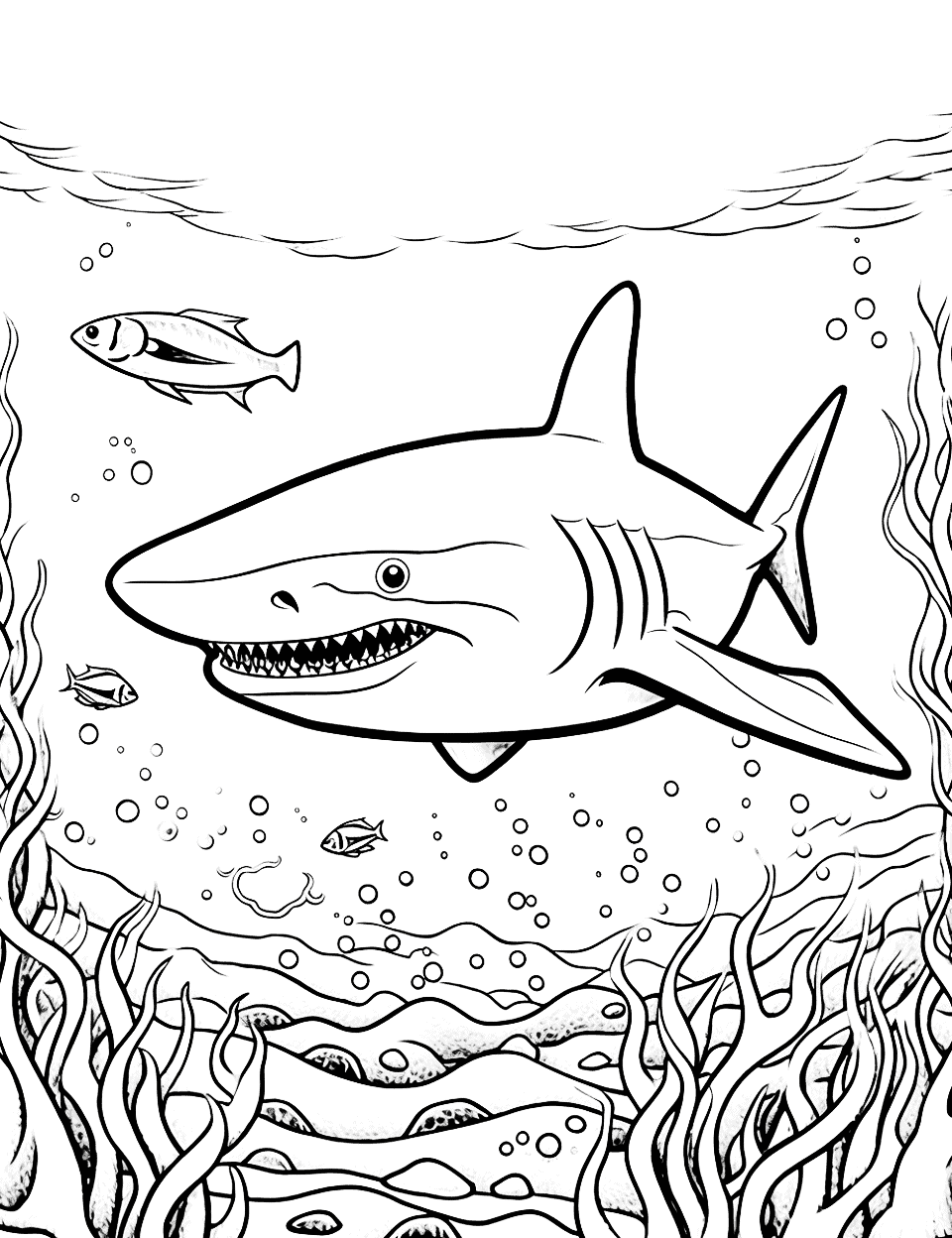 Shark coloring pages free printable sheets