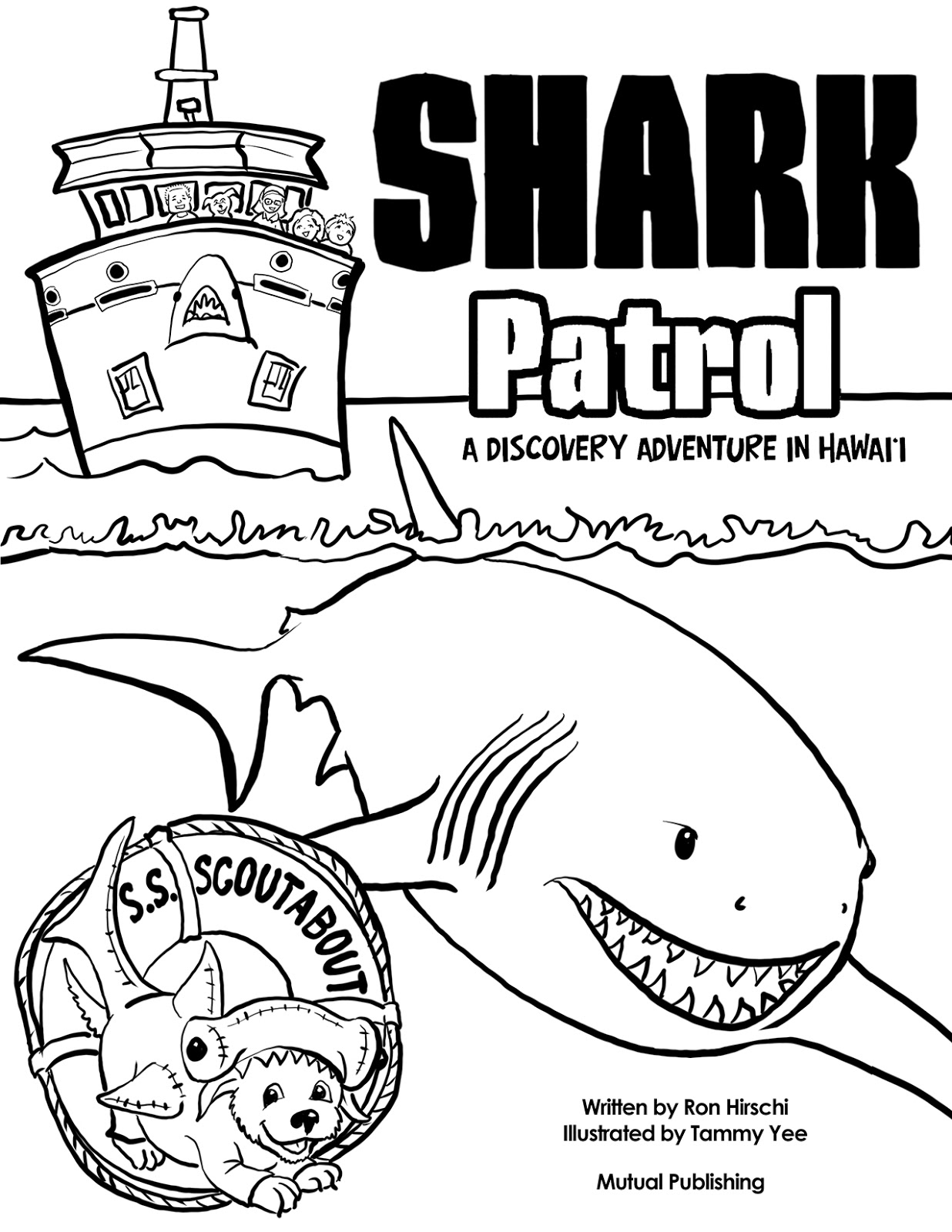 Origami n stuff kids shark patrol coloring page