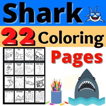 Shark craft coloring book pages activity resource art activity sharks week