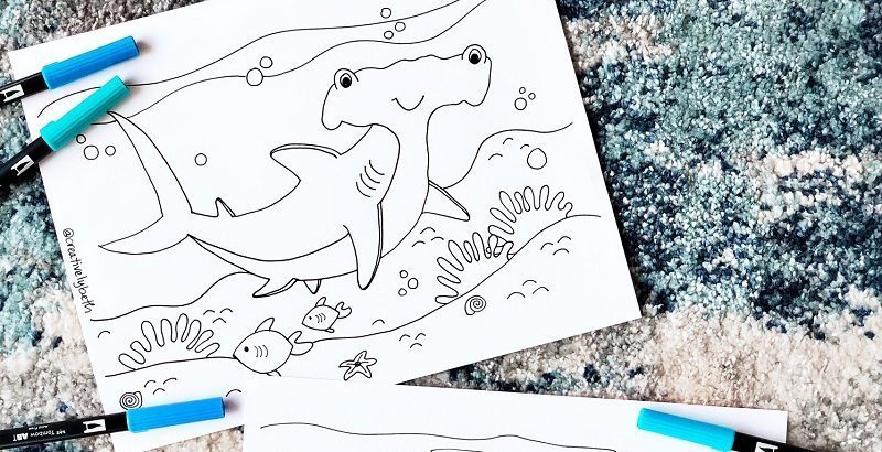 Free shark coloring pages for shark week