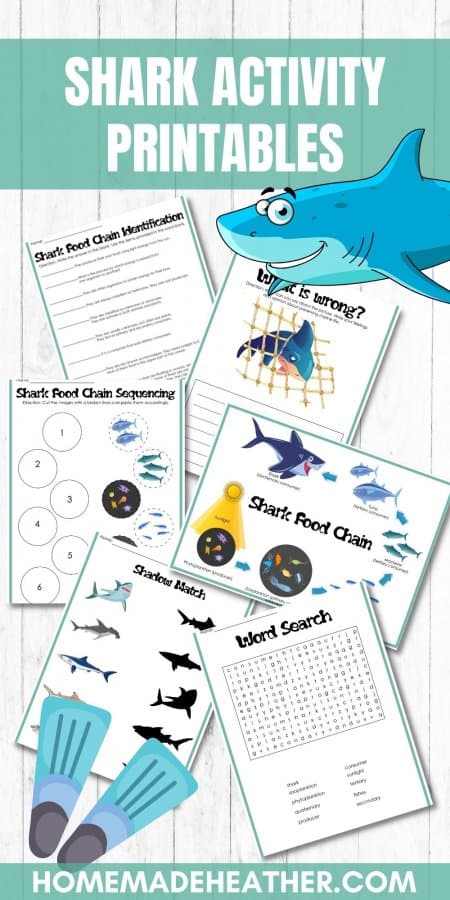 Free shark activity printables homemade heather