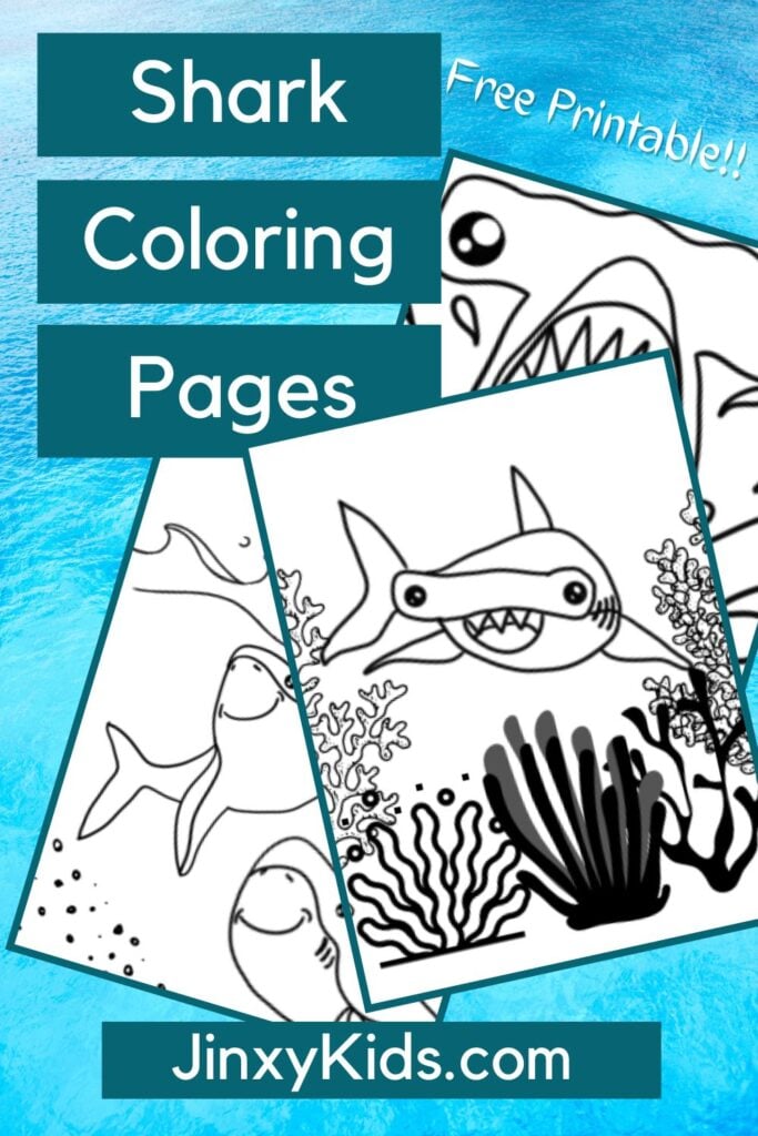 Free printable shark coloring pages