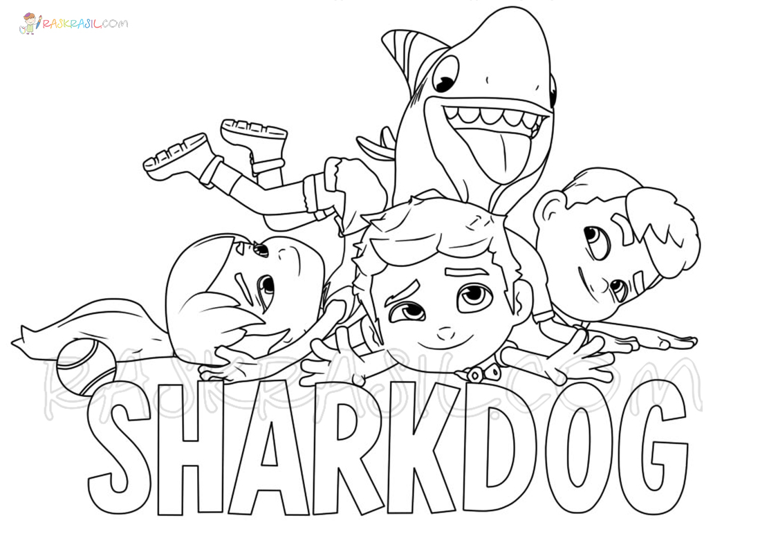 Sharkdog coloring pages new picrures free printable